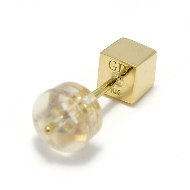 CUBE PIERCE - K18Yellow Gold w/Diamond