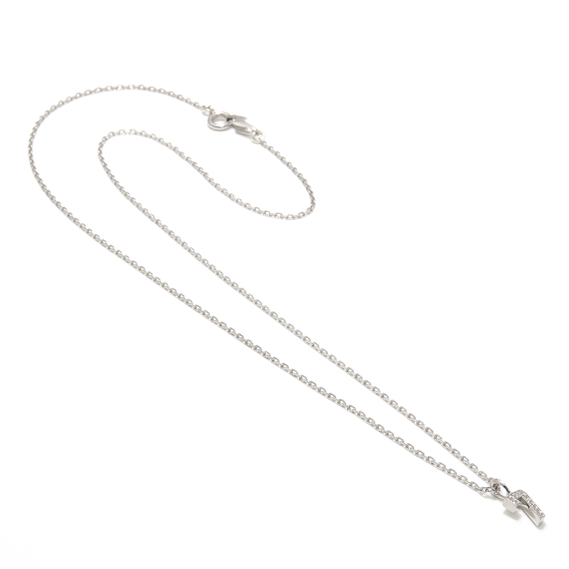 NUMBER NECKLACE - Silver w/CZ