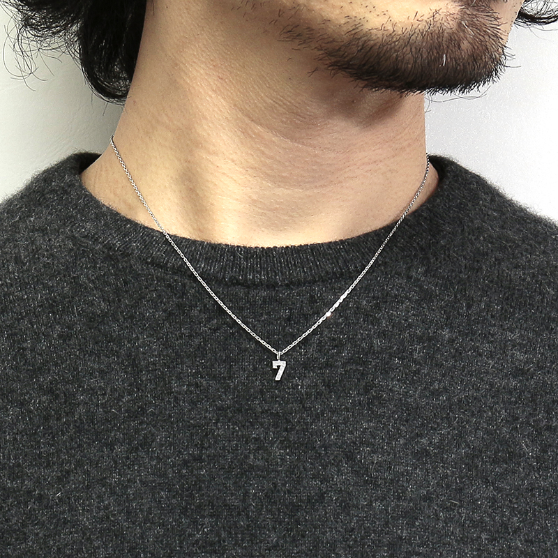 NUMBER NECKLACE - Silver w/CZ