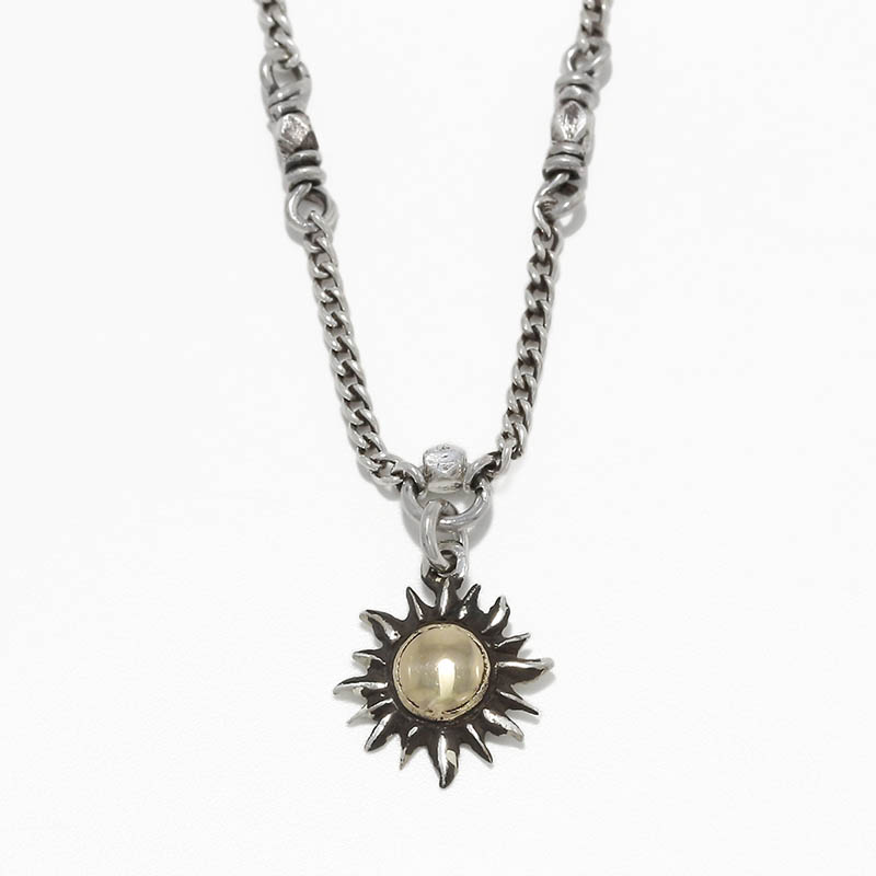 【受注販売商品 納期：約1ヶ月半】S.O.S fp恵比寿店、WEB限定 Sun Necklace w/K10Yellow Gold（サンネックレス  w/K10イエローゴールド）　IDEALISM SOUND（イディアリズムサウンド）
