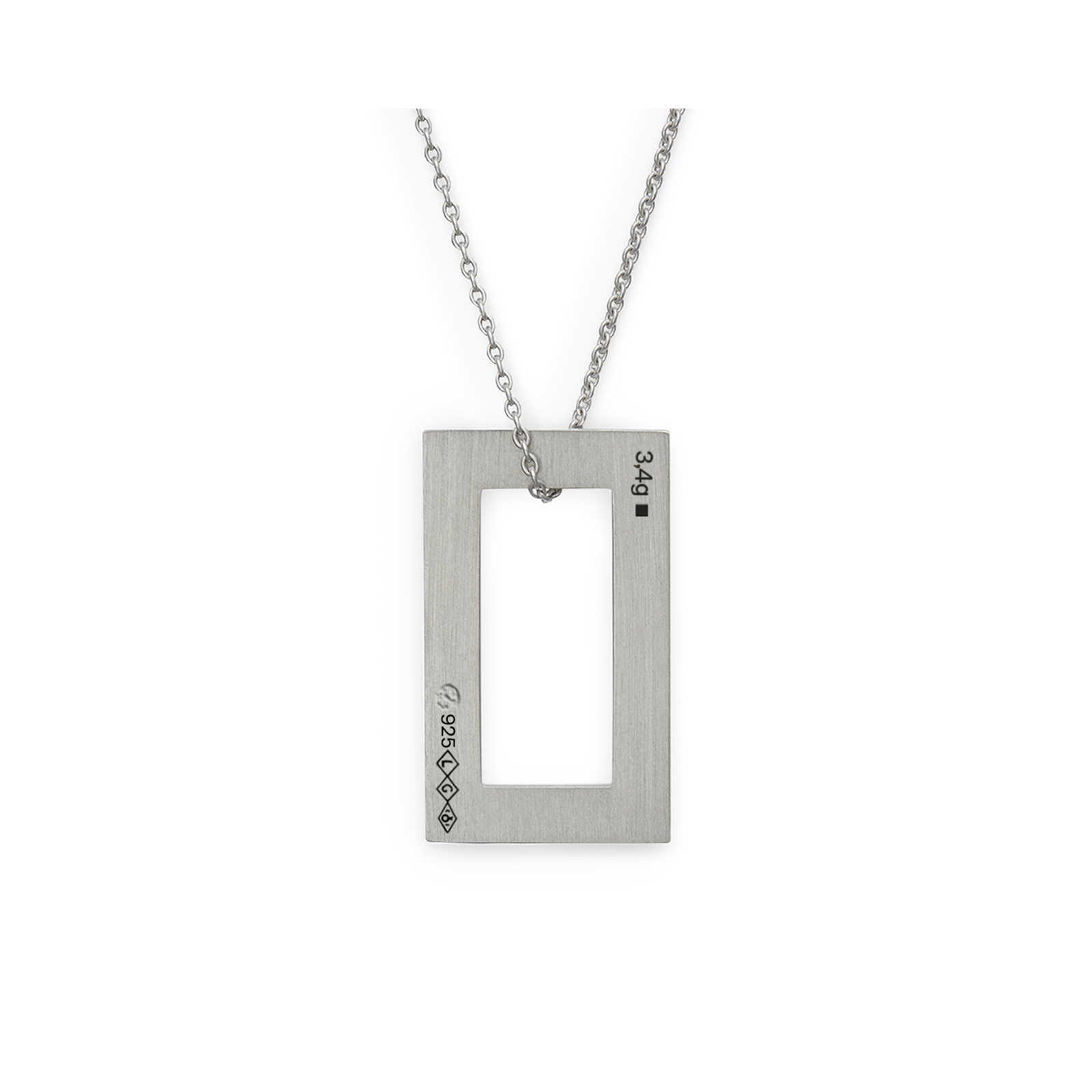 3.4g rectangle pendant with a chain