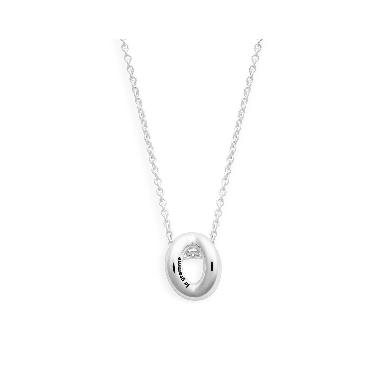 1g polished entrelacs pendant and chain necklace