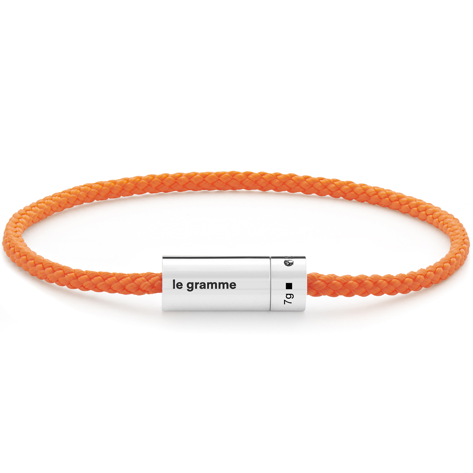 7g polished orange nato cable bracelet