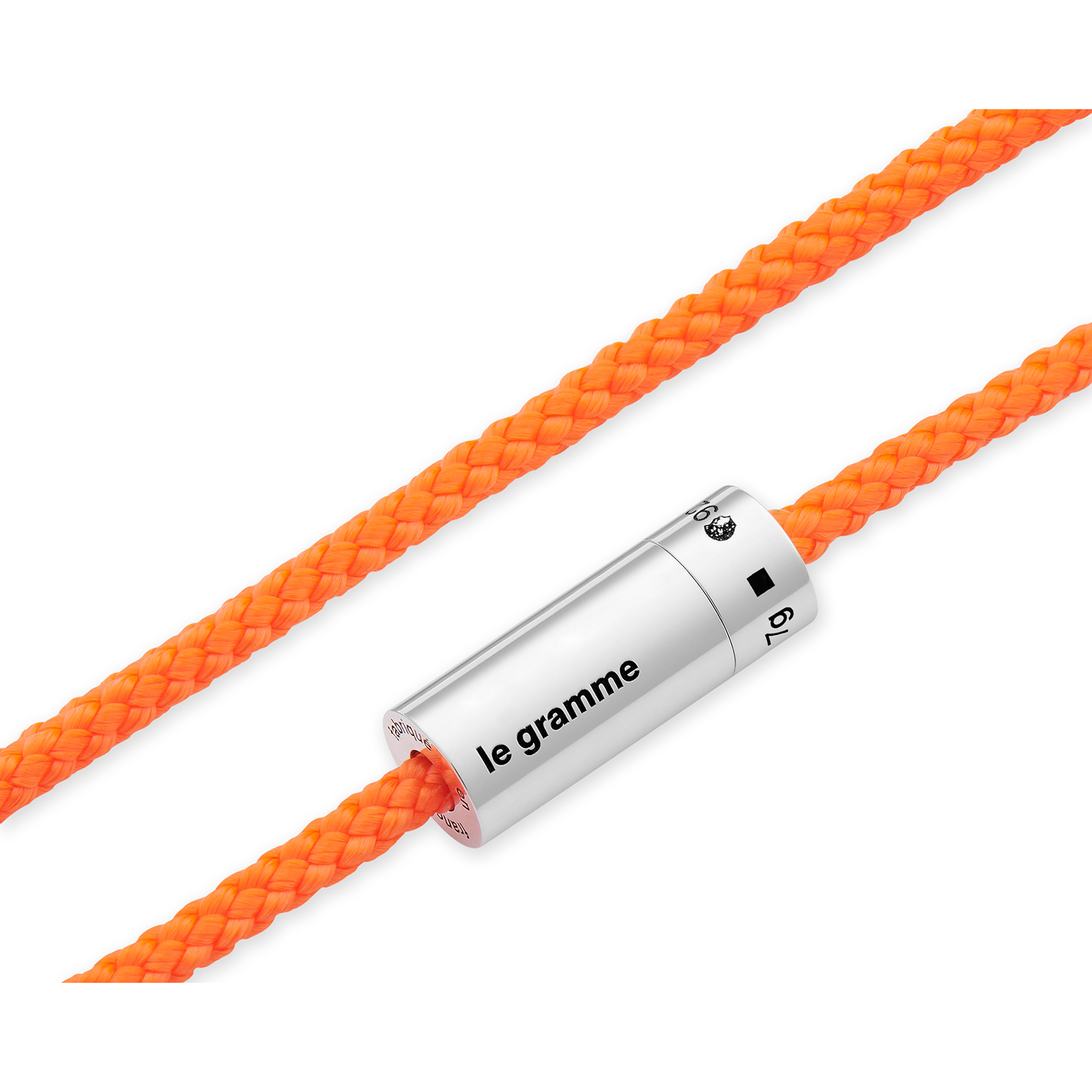 7g polished orange nato cable bracelet