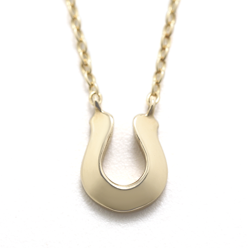 Little Horseshoe Necklace - K10Yellow Gold