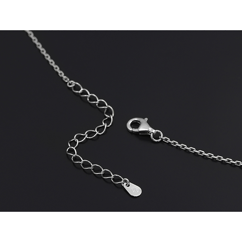 Small Gravity Cross Necklace - Silver w/CZ