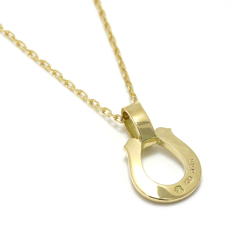 Small Charm Necklace - Horseshoe - K18 Yellow Gold w/Diamond