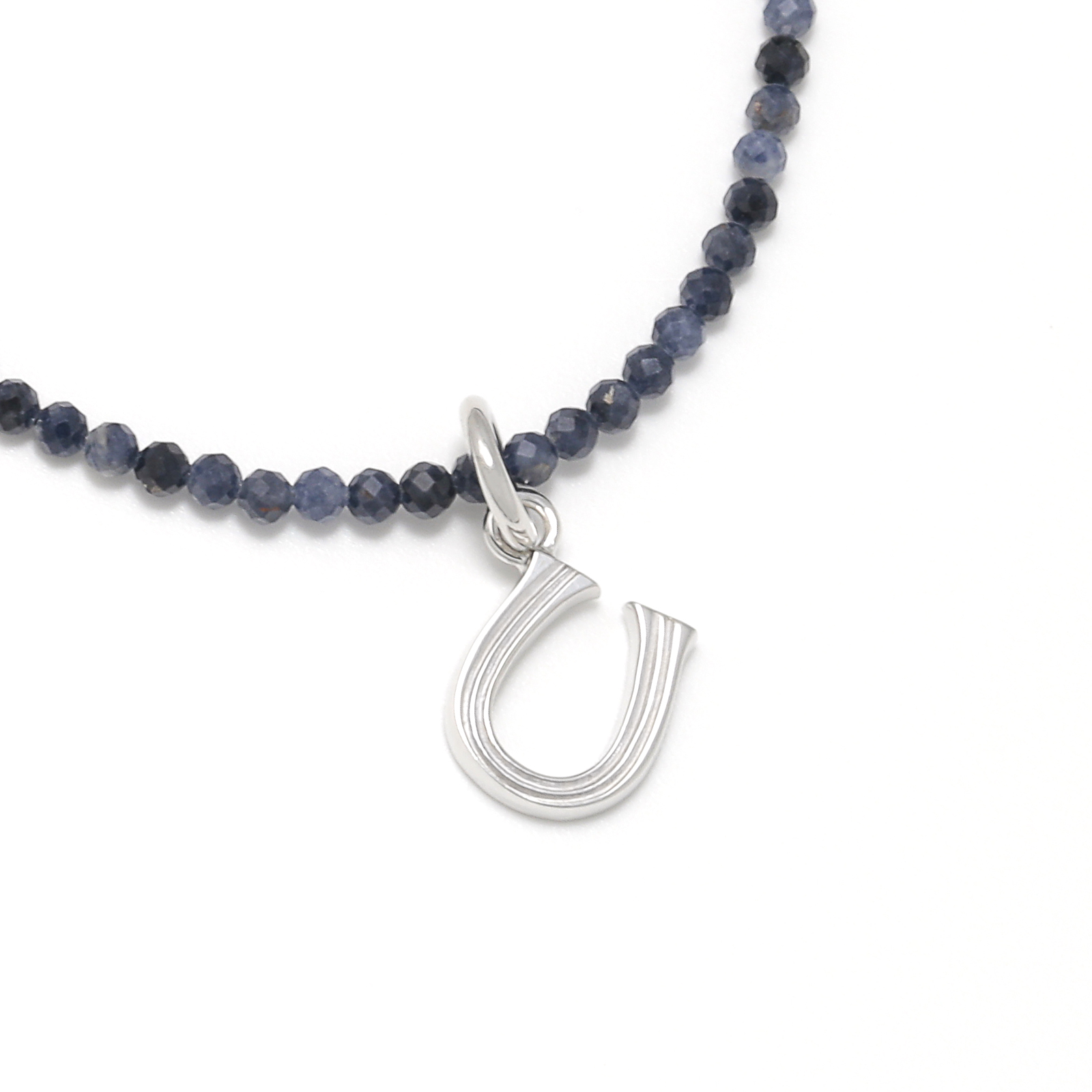 Sapphire Beads Necklace w/Horseshoe（サファイアビーズネックレス w/ホースシュー) SYMPATHY OF  SOUL（シンパシーオブソウル）