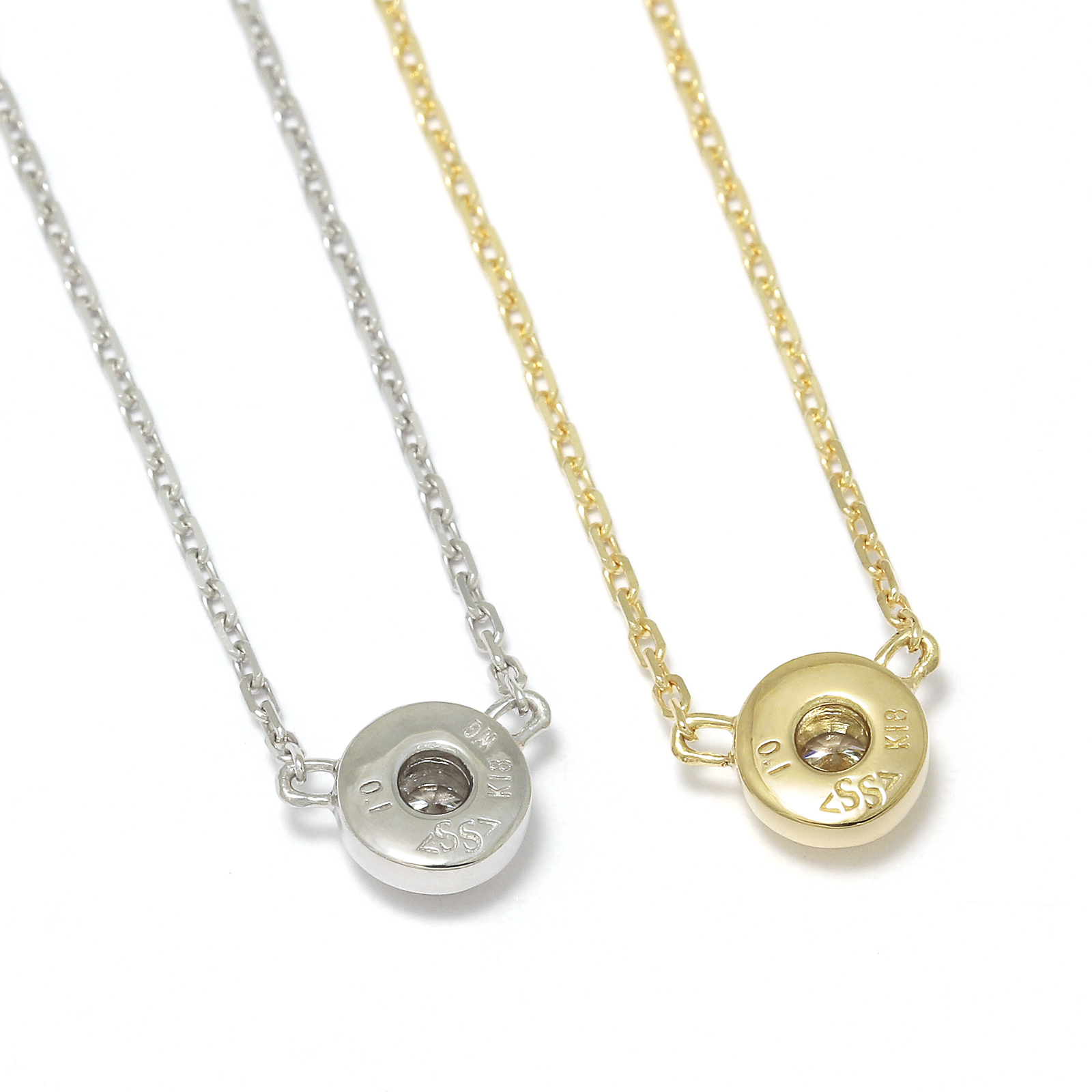 One Diamond Necklace - K18Gold w/Diamond