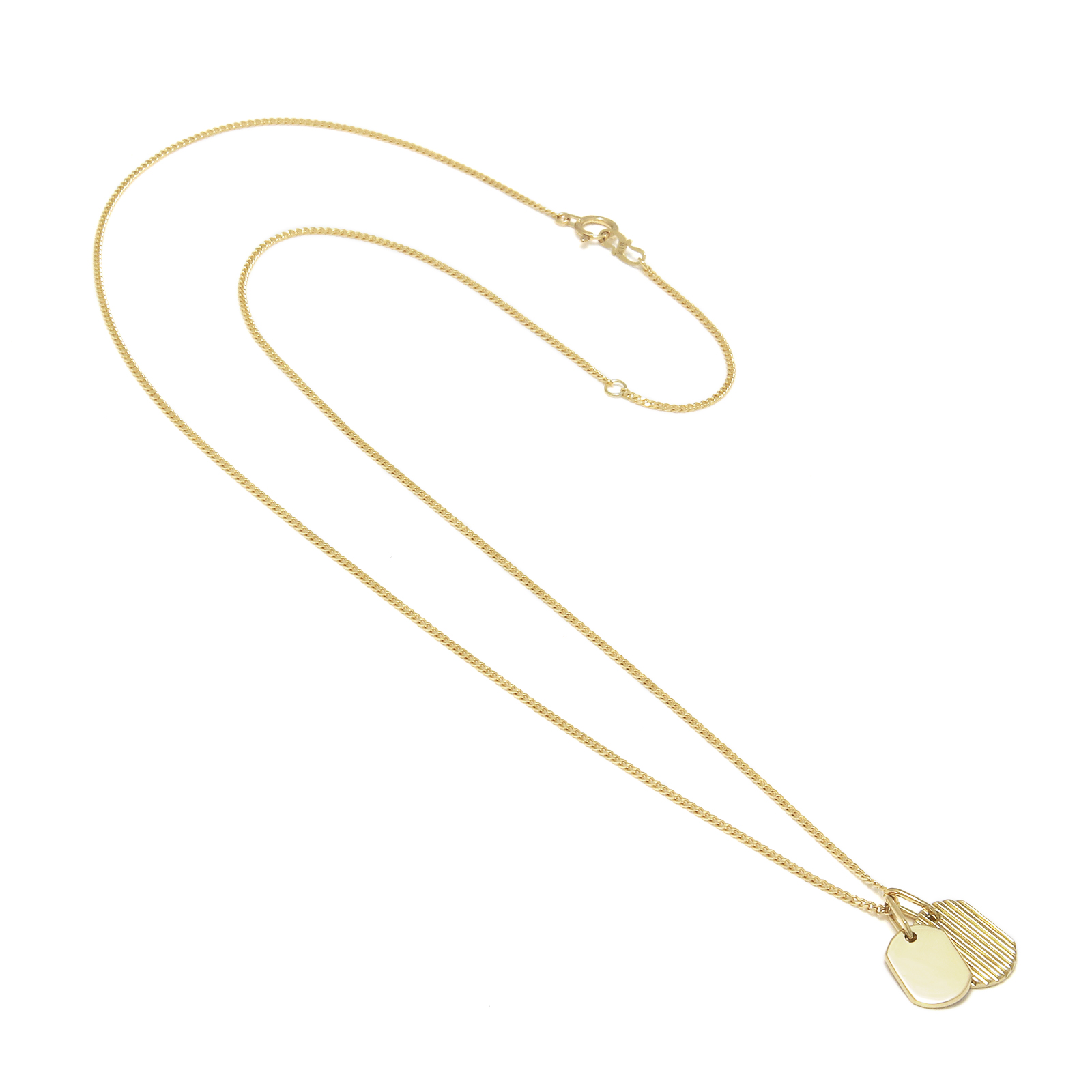 2018 Christmas Model Small Dog Tag Necklace - K18Yellow Gold