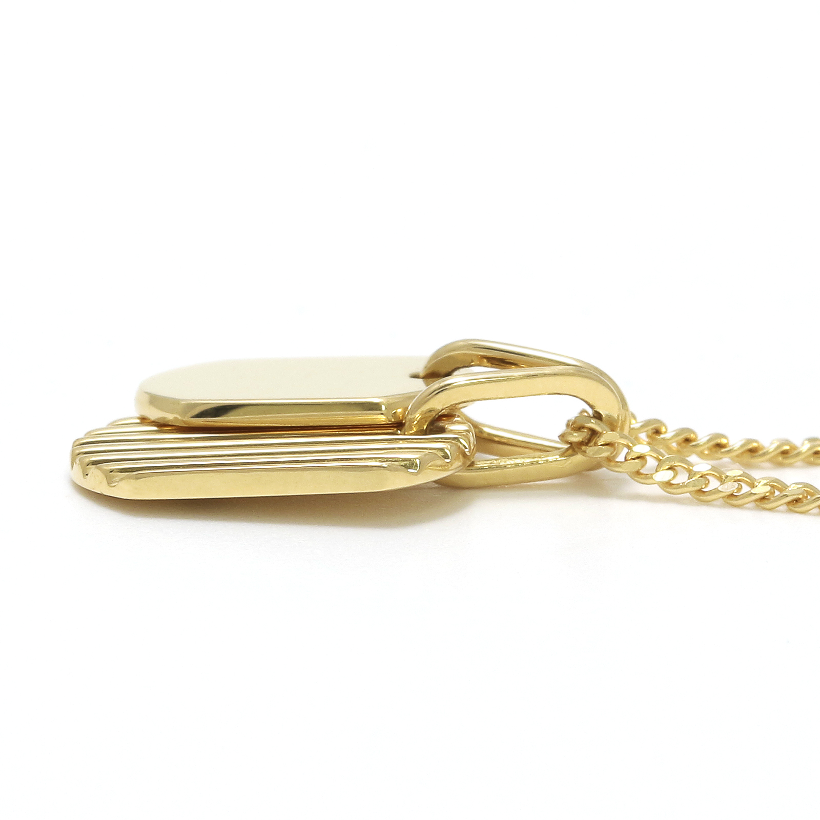 2018 Christmas Model Small Dog Tag Necklace - K18Yellow Gold