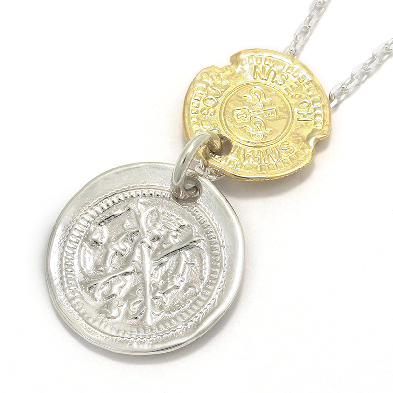 B.C Coin Necklace / Hope Sun - Silver×K18Yellow Gold