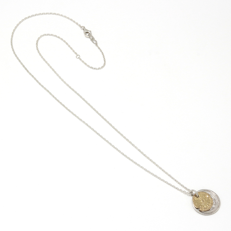 B.C. Coin Necklace / Hope Sun - Silver×K18Yellow Gold（B.C.コインネックレス / ホープサン  - シルバー×K18イエローゴールド）　SYMPATHY OF SOUL（シンパシーオブソウル）