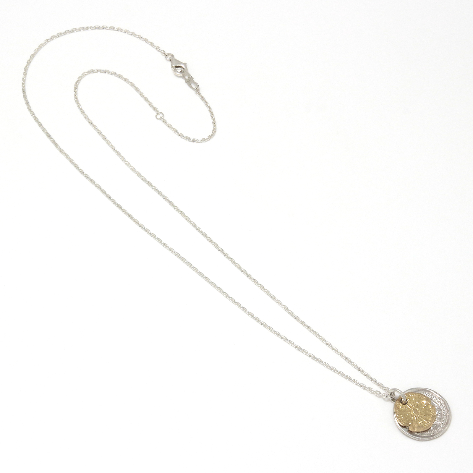 B.C Coin Necklace / Hope Sun - Silver×K18Yellow Gold