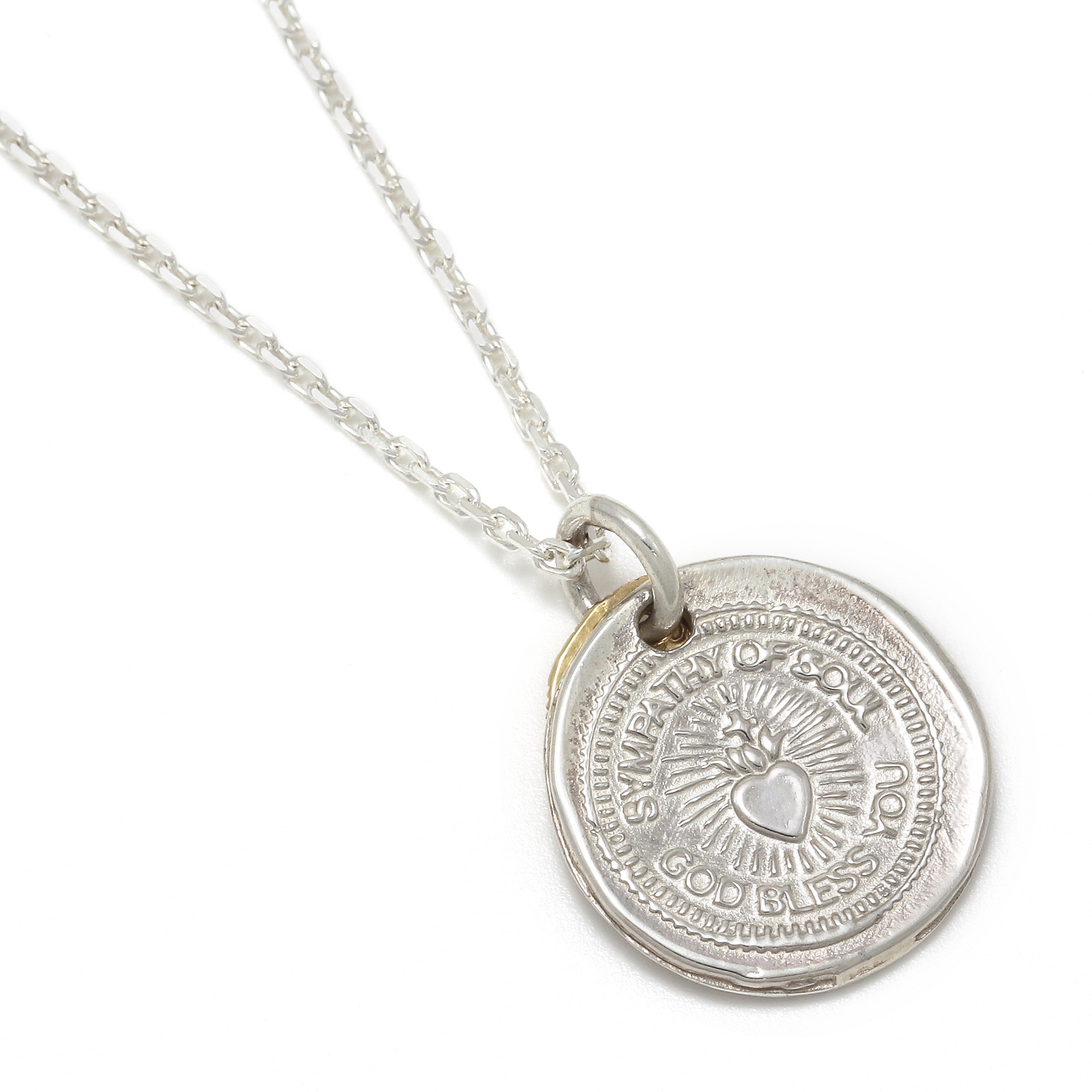 B.C Coin Necklace / Hope Sun - Silver×K18Yellow Gold