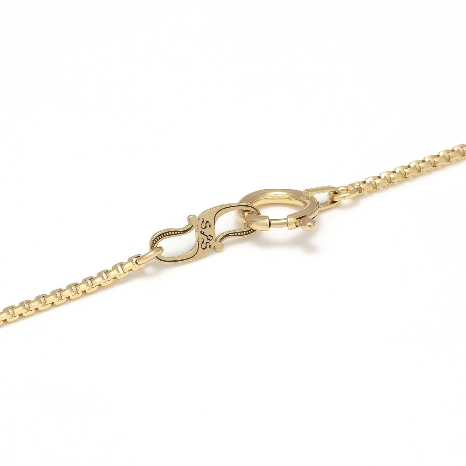 1940's Sixpence Cross Necklace w/GOOD LUCK Horseshoe - K18Yellow Gold