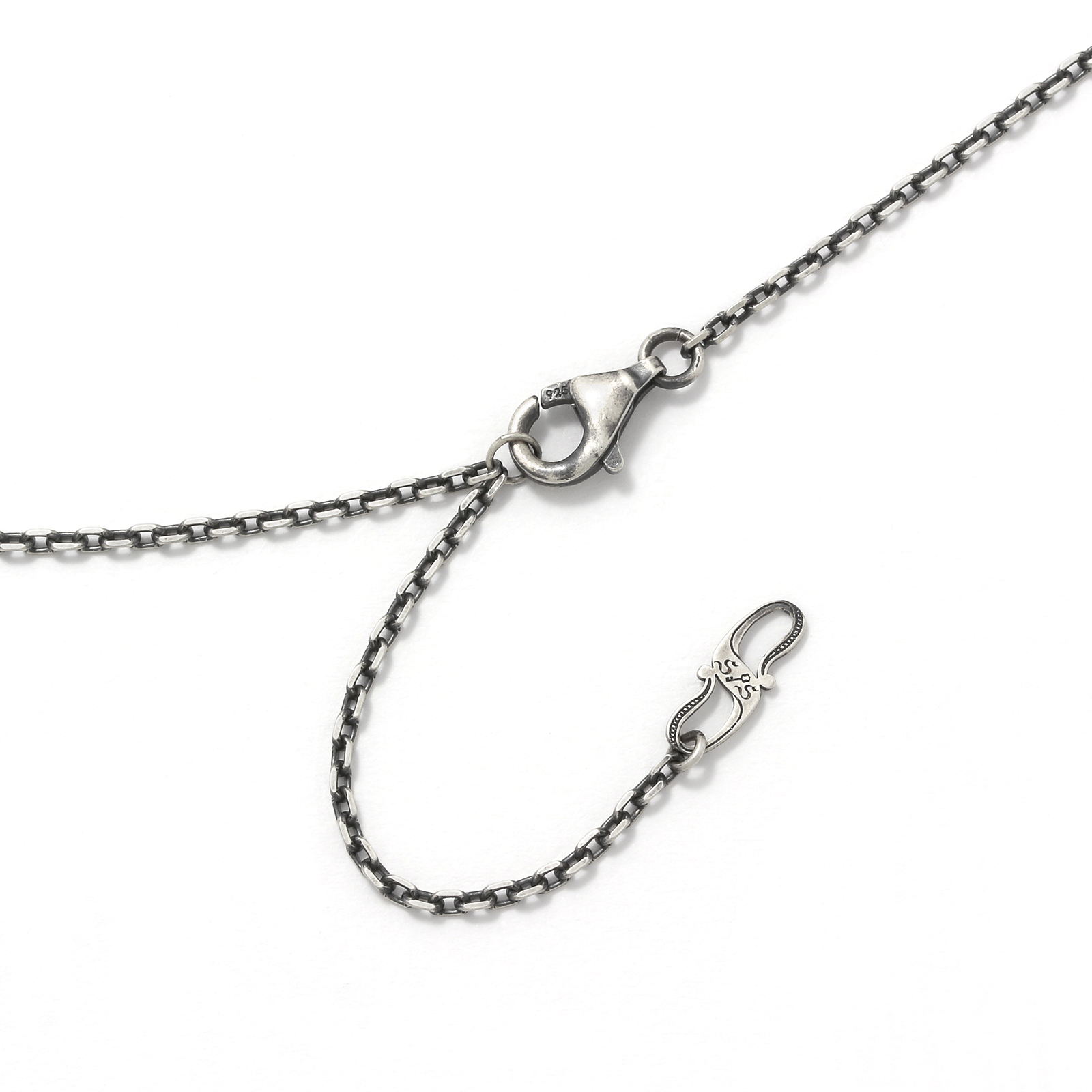 1960's Sixpence Large Cross Necklace w/GOOD LUCK Horseshoe - Silver+K10Yellow Gold