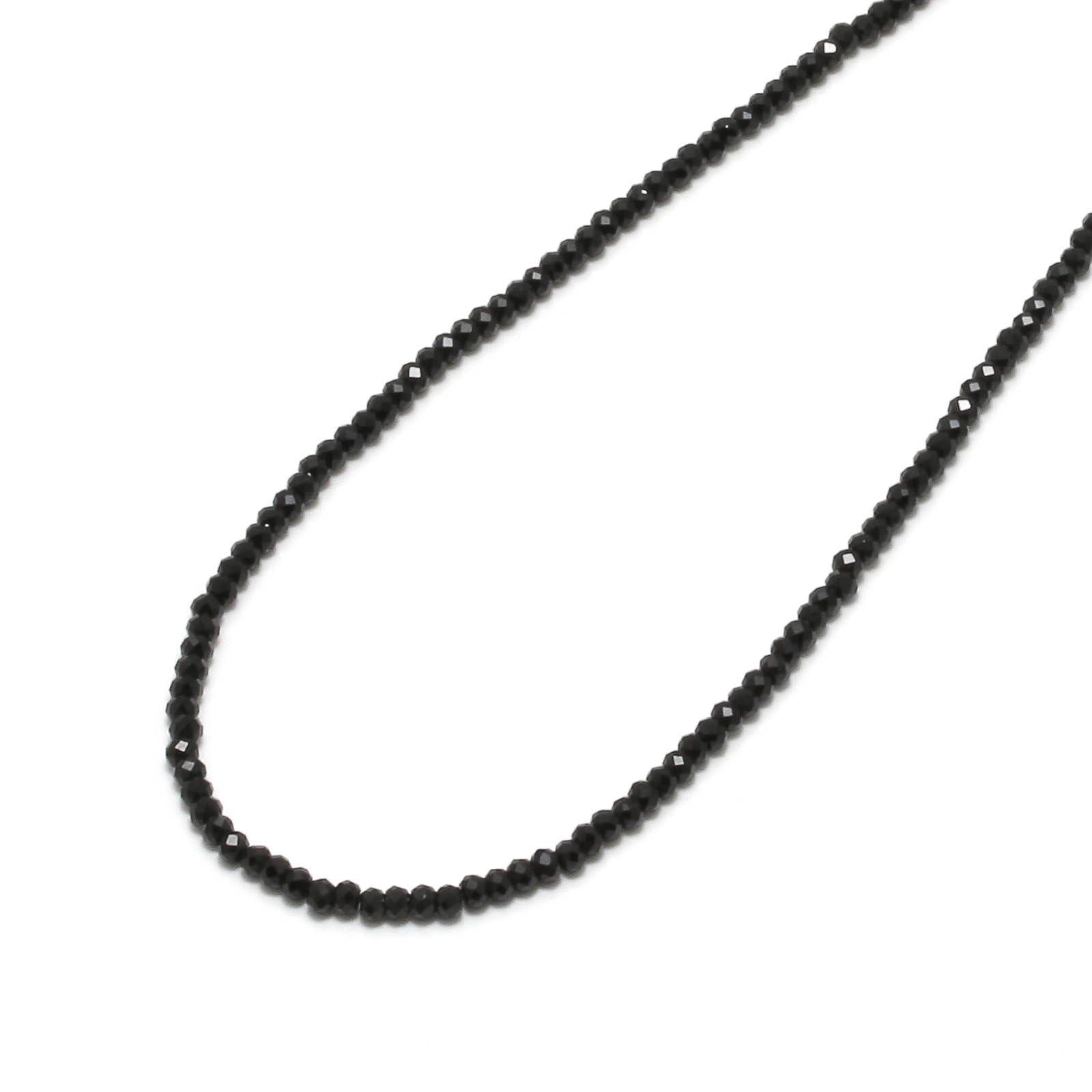 Black Spinel Necklace - Silver