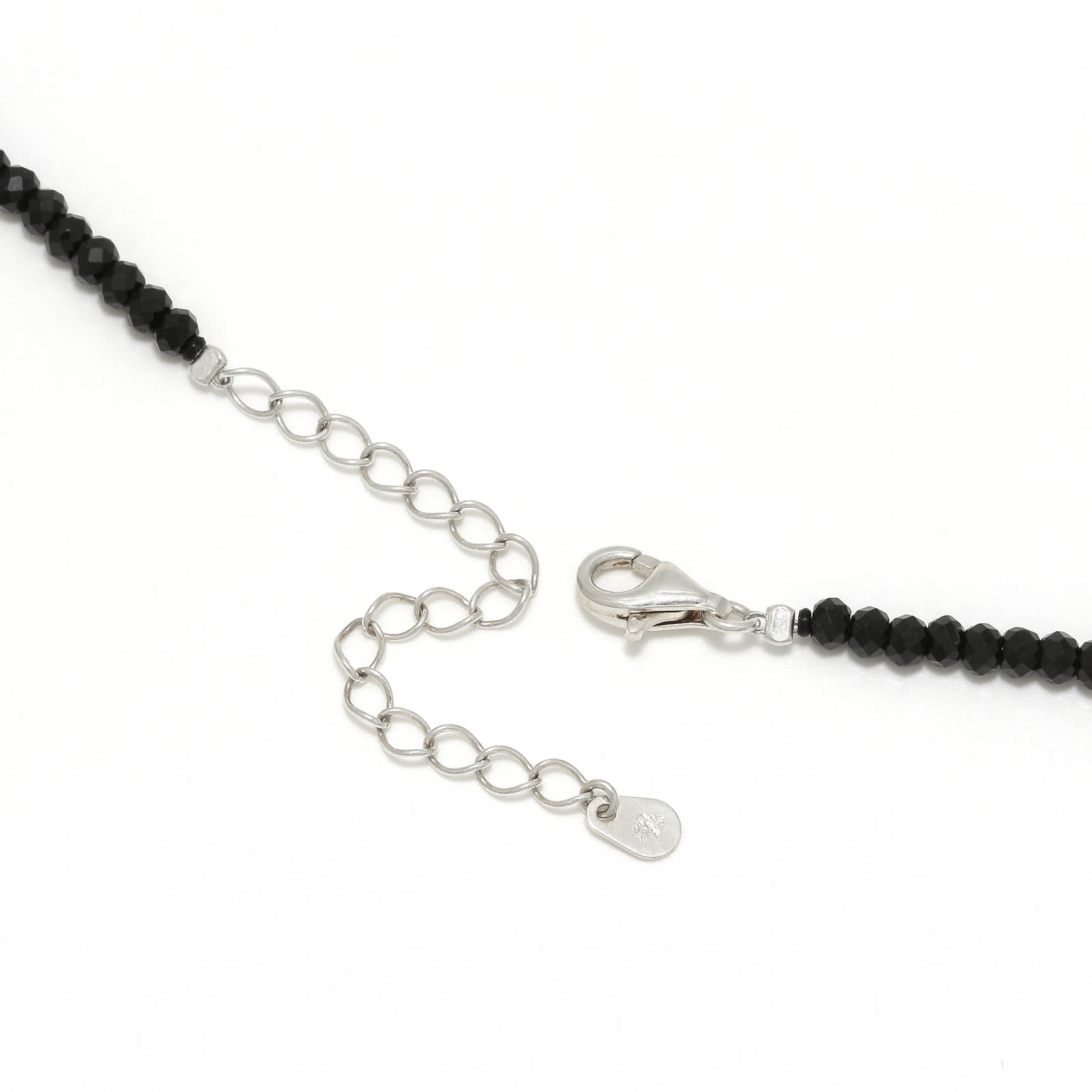 Black Spinel Necklace - Silver