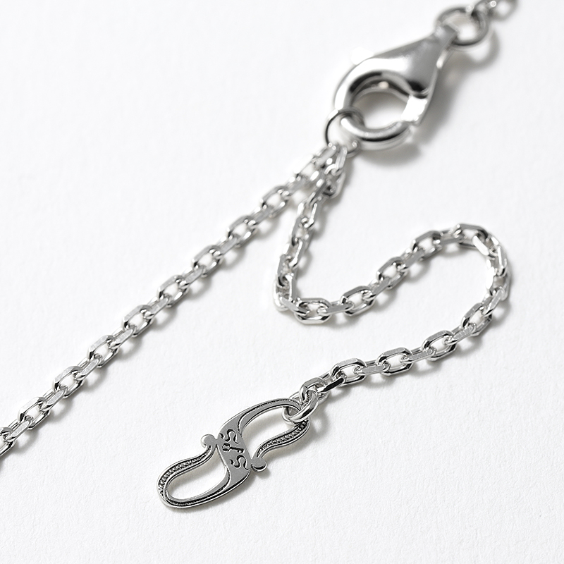 Ridge Horseshoe Necklace - Silver w/CZ