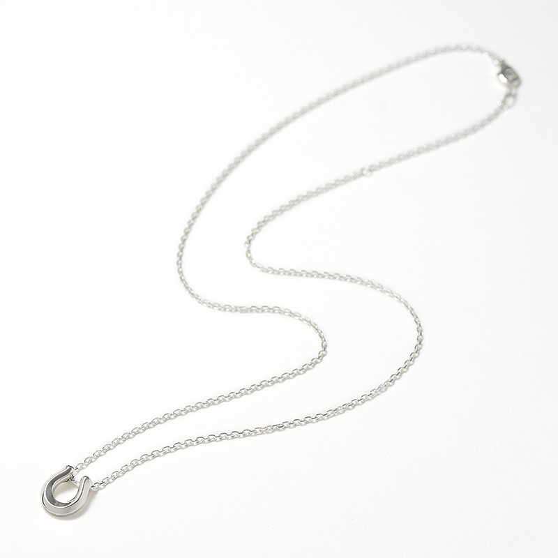 Ridge Horseshoe Necklace - Silver