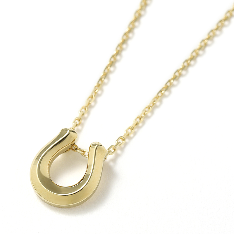 Ridge Horseshoe Necklace - K18Yellow Gold