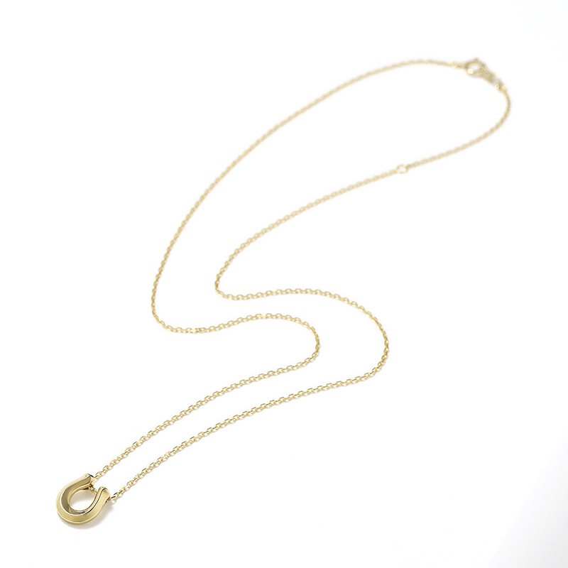Ridge Horseshoe Necklace - K18Yellow Gold