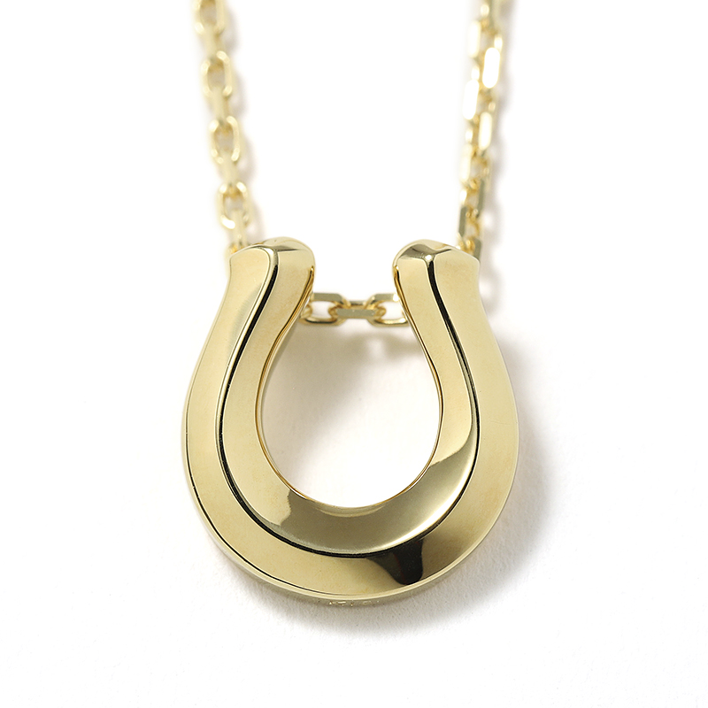 Ridge Horseshoe Necklace - K18Yellow Gold