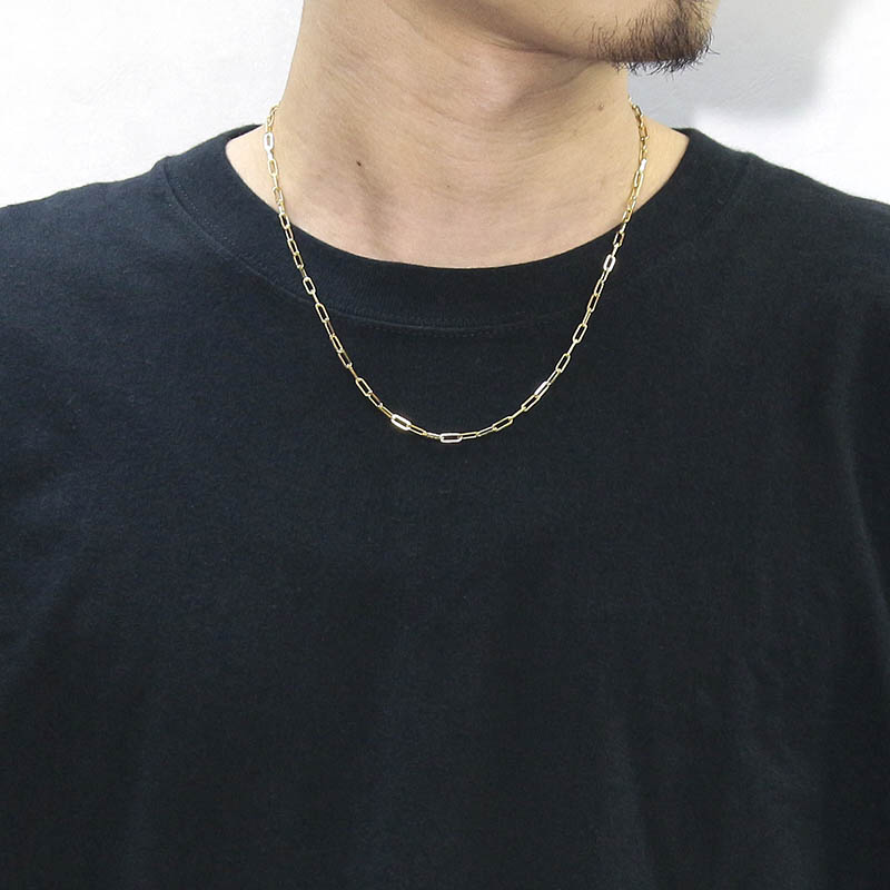 Plain Chain Necklace - K18Yellow Gold