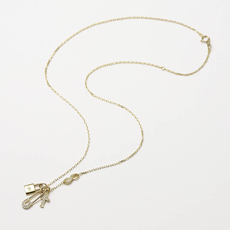 WEB Limited Layered Necklace TYPE2 - K18Yellow Gold w/Diamond
