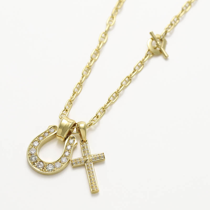WEB Limited Layered Necklace TYPE3 - K18Yellow Gold w/Diamond