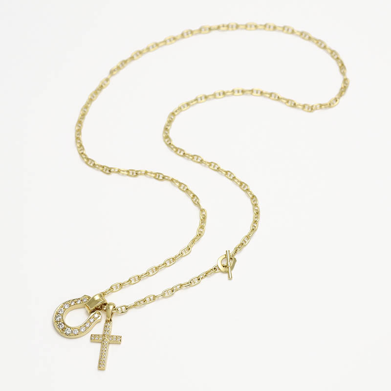 WEB Limited Layered Necklace TYPE3 - K18Yellow Gold w/Diamond