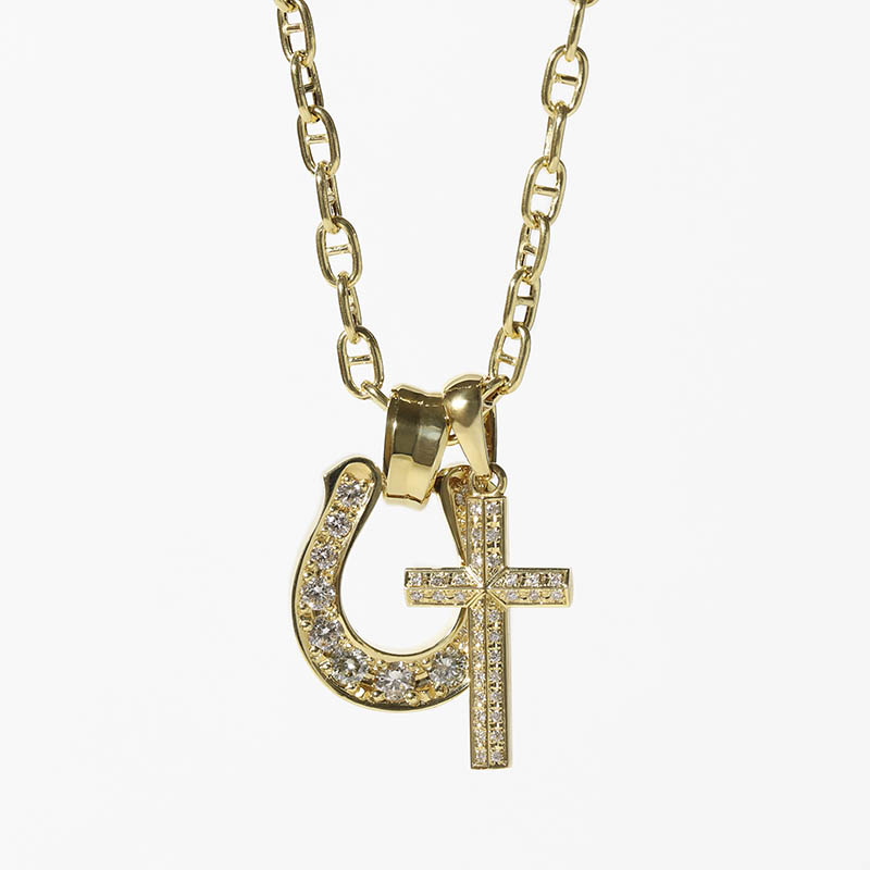 WEB Limited Layered Necklace TYPE3 - K18Yellow Gold w/Diamond