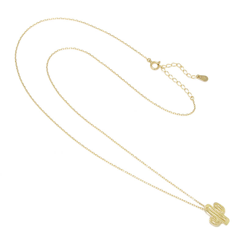 Safari Lounge別注 Small Charm Necklace - Cactus - K18Yellow Gold