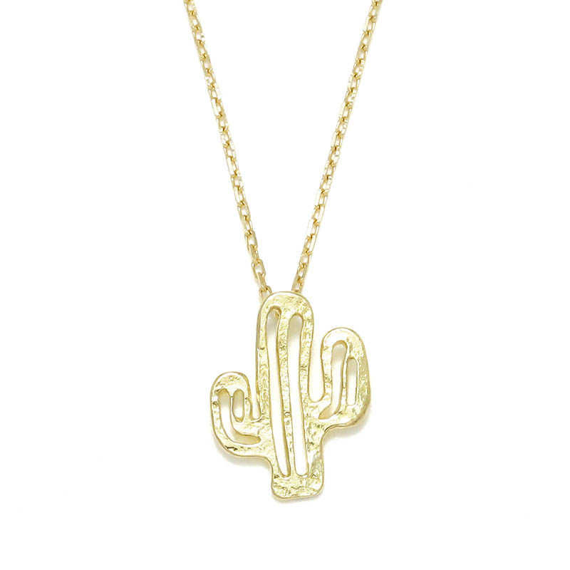 Safari Lounge別注 Small Charm Necklace - Cactus - K18Yellow Gold