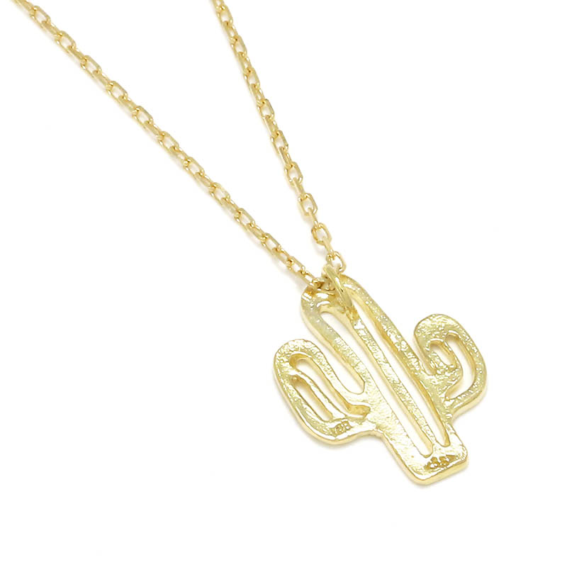 Safari Lounge別注 Small Charm Necklace - Cactus - K18Yellow Gold