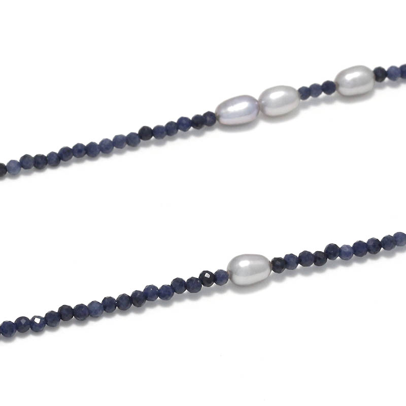 Sapphire&Pearl Beads Necklace