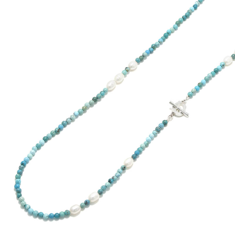 Turquoise&Pearl Beads Necklace