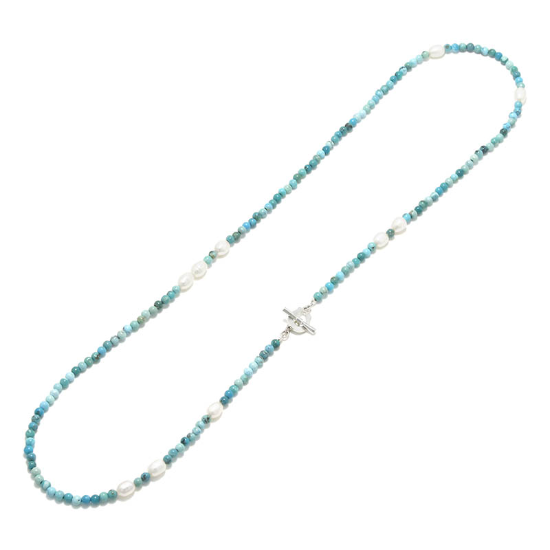 Turquoise&Pearl Beads Necklace