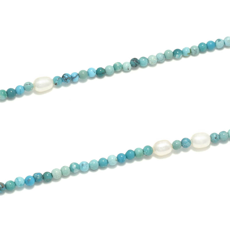 Turquoise&Pearl Beads Necklace