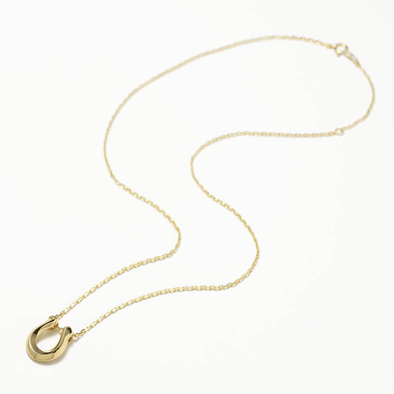Ridge Horseshoe Necklace Large - K18Yellow Gold