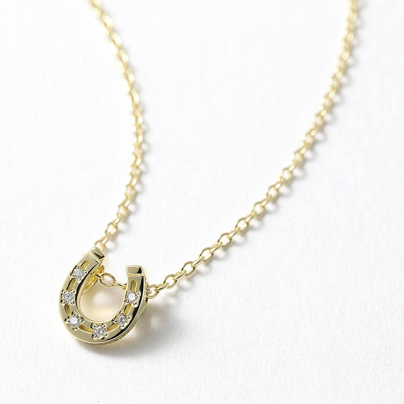 LG Diamond Horseshoe Necklace - K18Yellow Gold