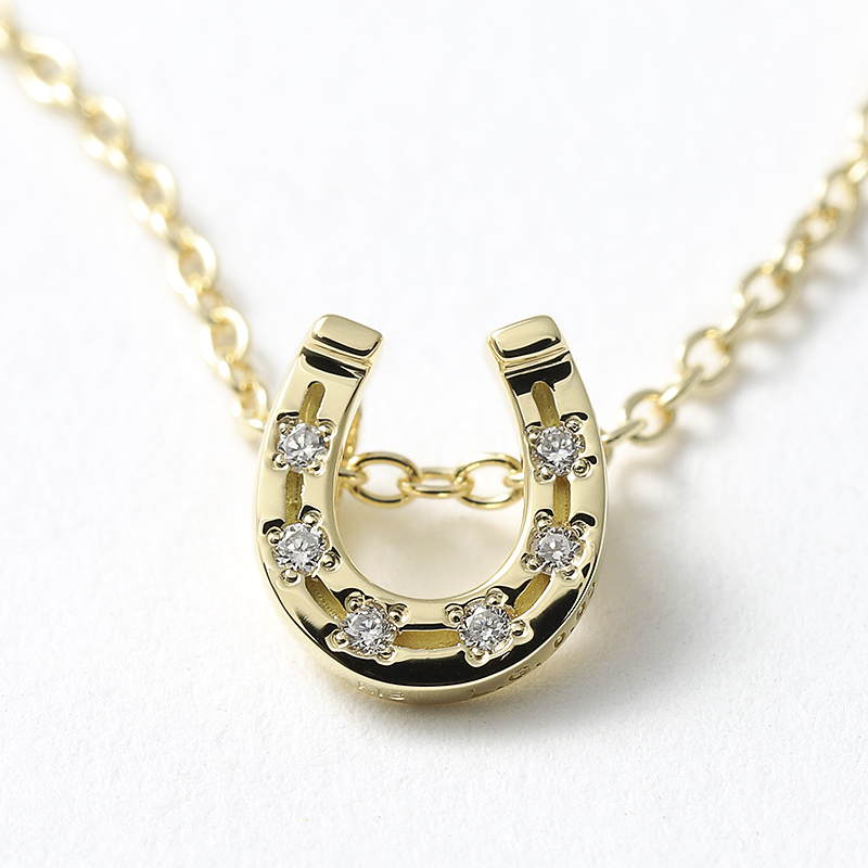 LG Diamond Horseshoe Necklace - K18Yellow Gold