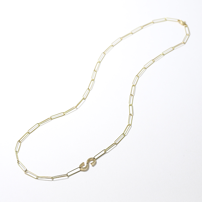 Horseshoe “S” Chain Necklace - K18Yellow Gold