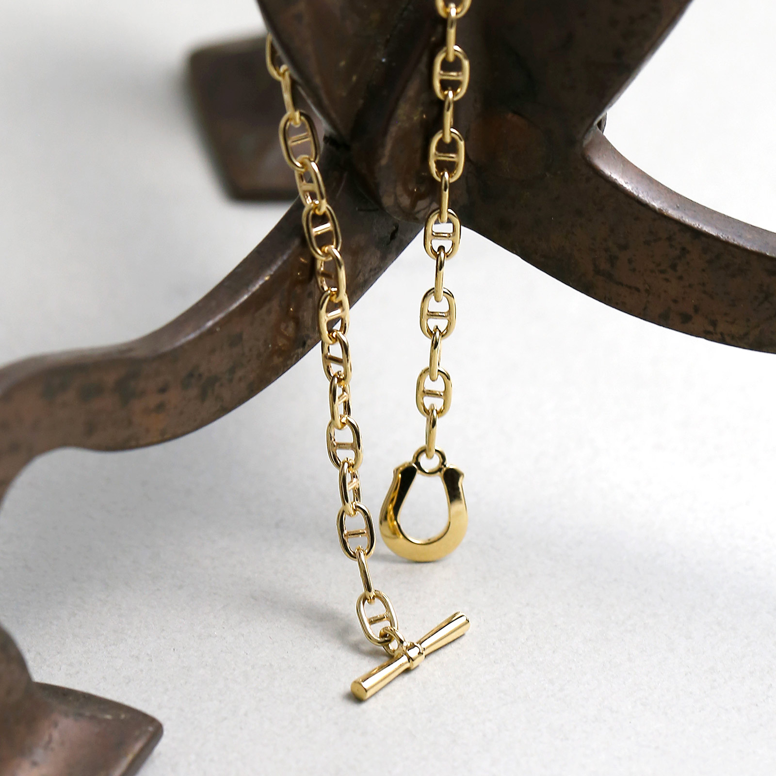 Classic Chain Necklace - Anchor - K18Yellow Gold