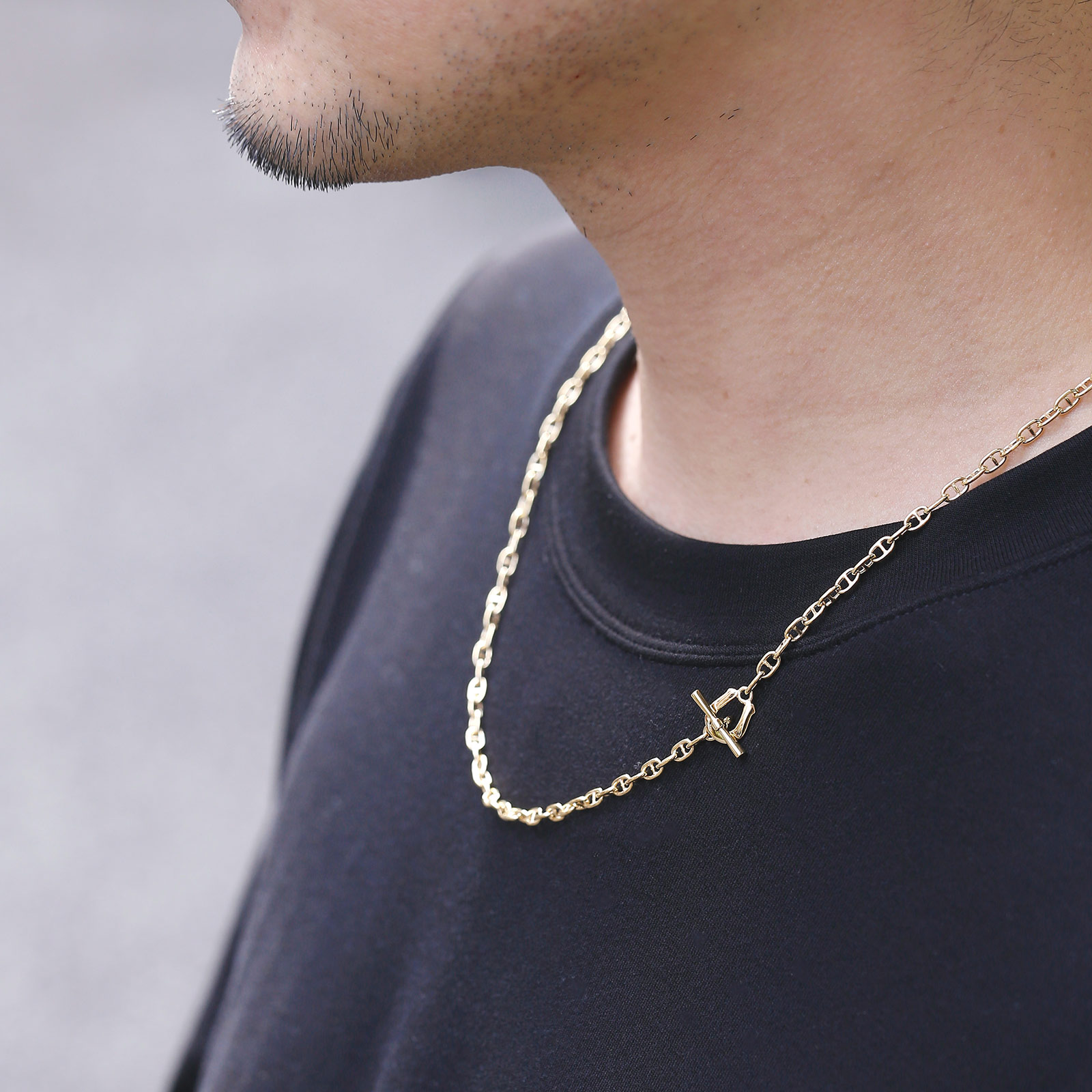 Classic Chain Necklace - Anchor - K18Yellow Gold