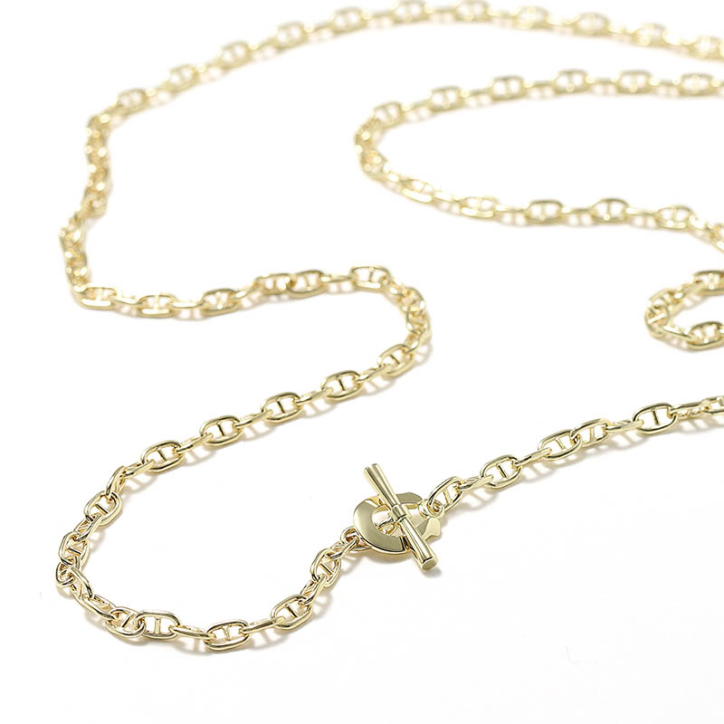 Classic Chain Necklace - Anchor - K18Yellow Gold