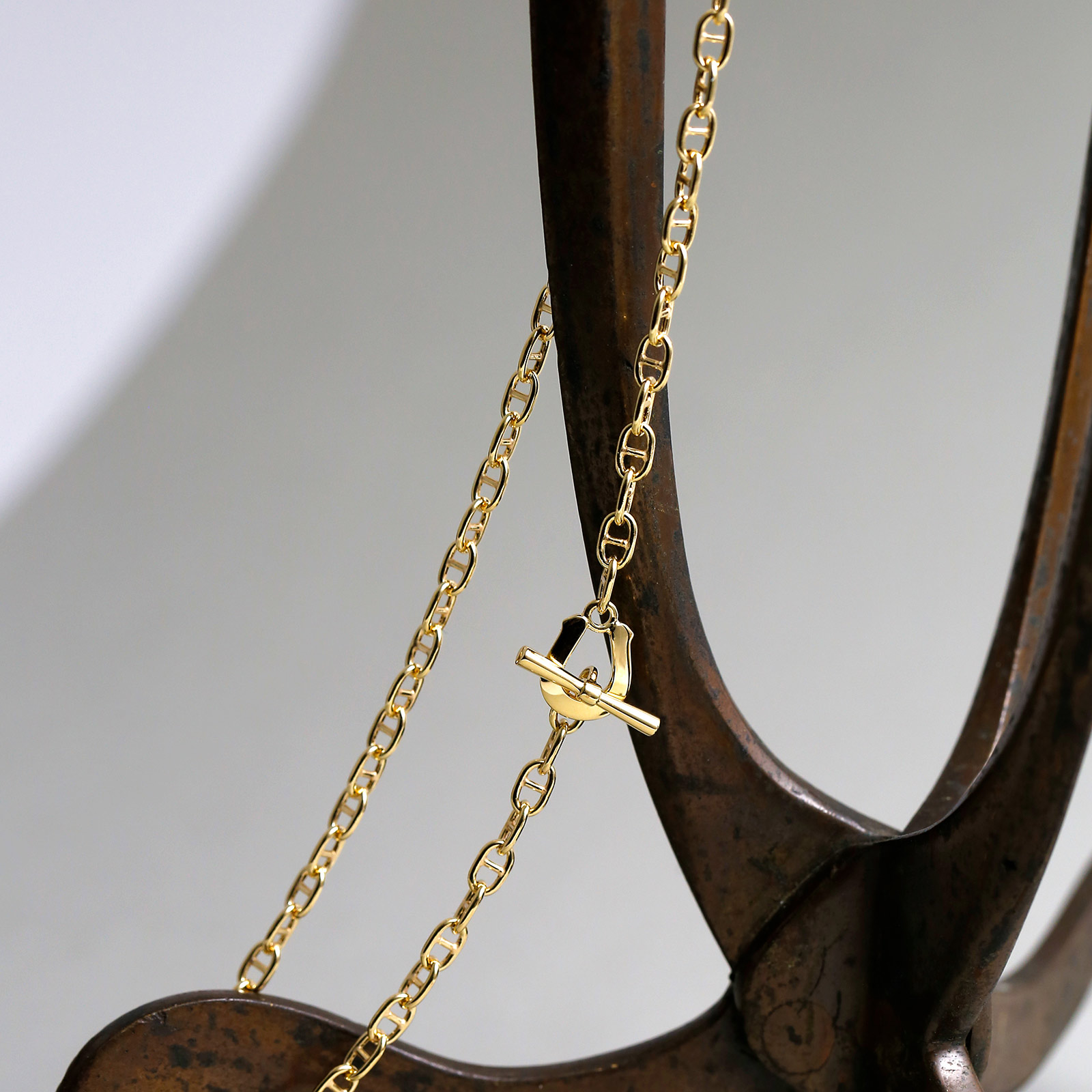 Classic Chain Necklace - Anchor - K18Yellow Gold