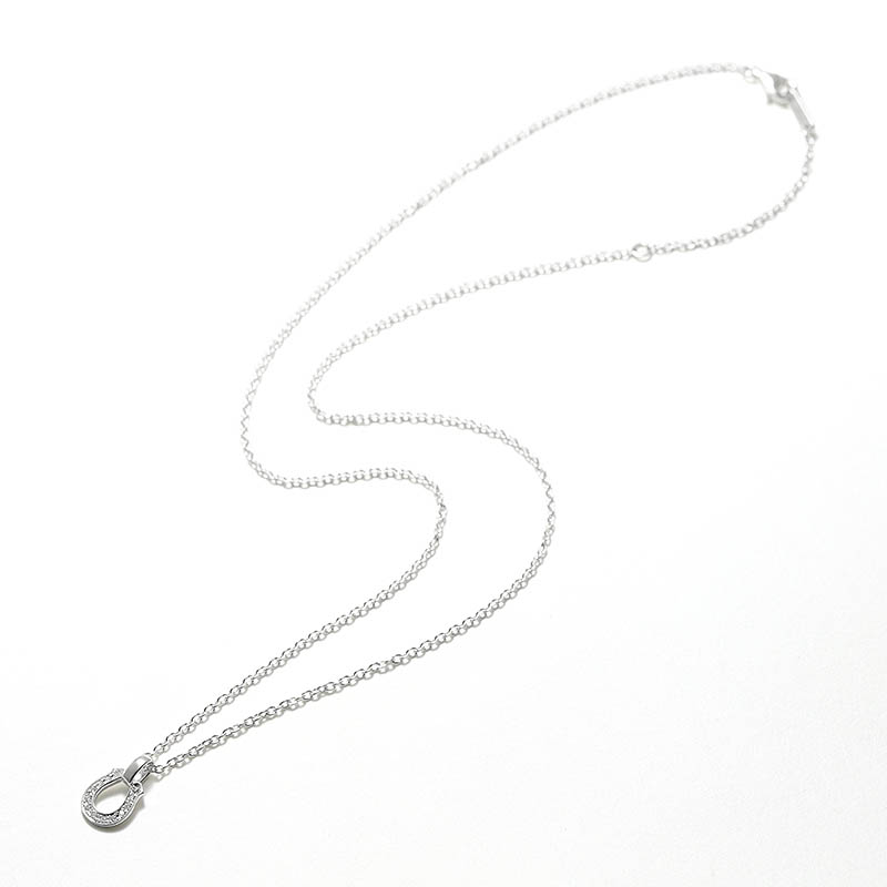 Small Horseshoe Necklace w/LG Diamond(スモールホースシューネックレス w/ラボラトリーグロウンダイヤモンド)