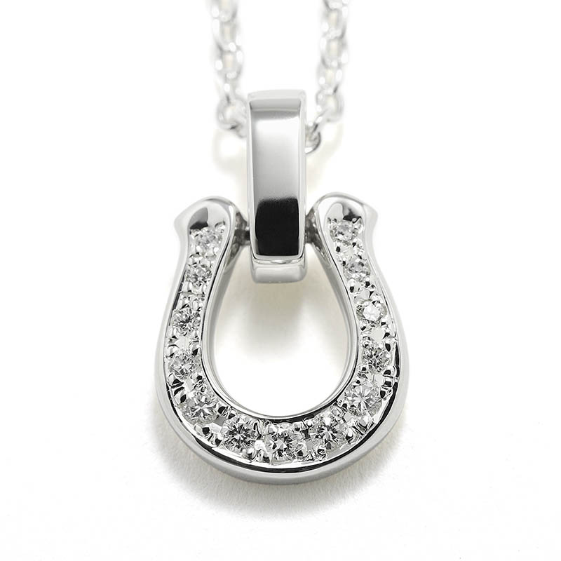 Medium Horseshoe Necklace w/LG Diamond（ミディアムホースシューネックレス w/ラボラトリーグロウンダイヤモンド）